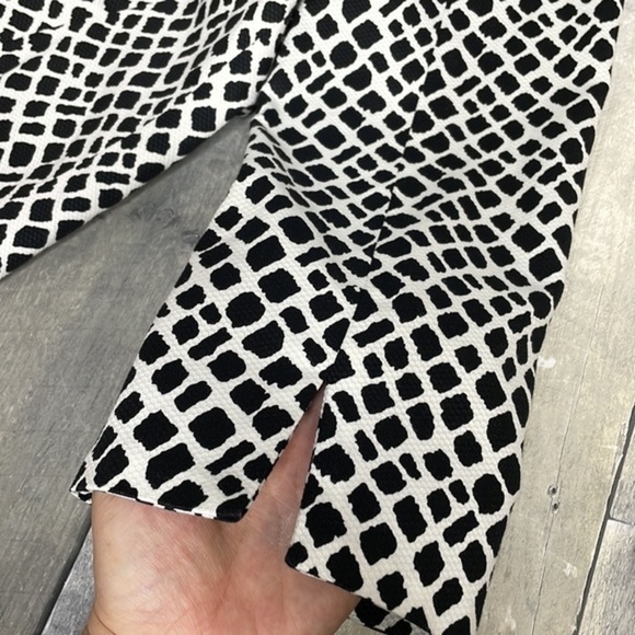 NWT Charter Club black & white open front jacket. Long sleeves. Lime green lined - Picture 13 of 13